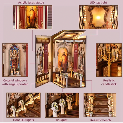 Book Nook Catedral – Kit DIY Decorativo