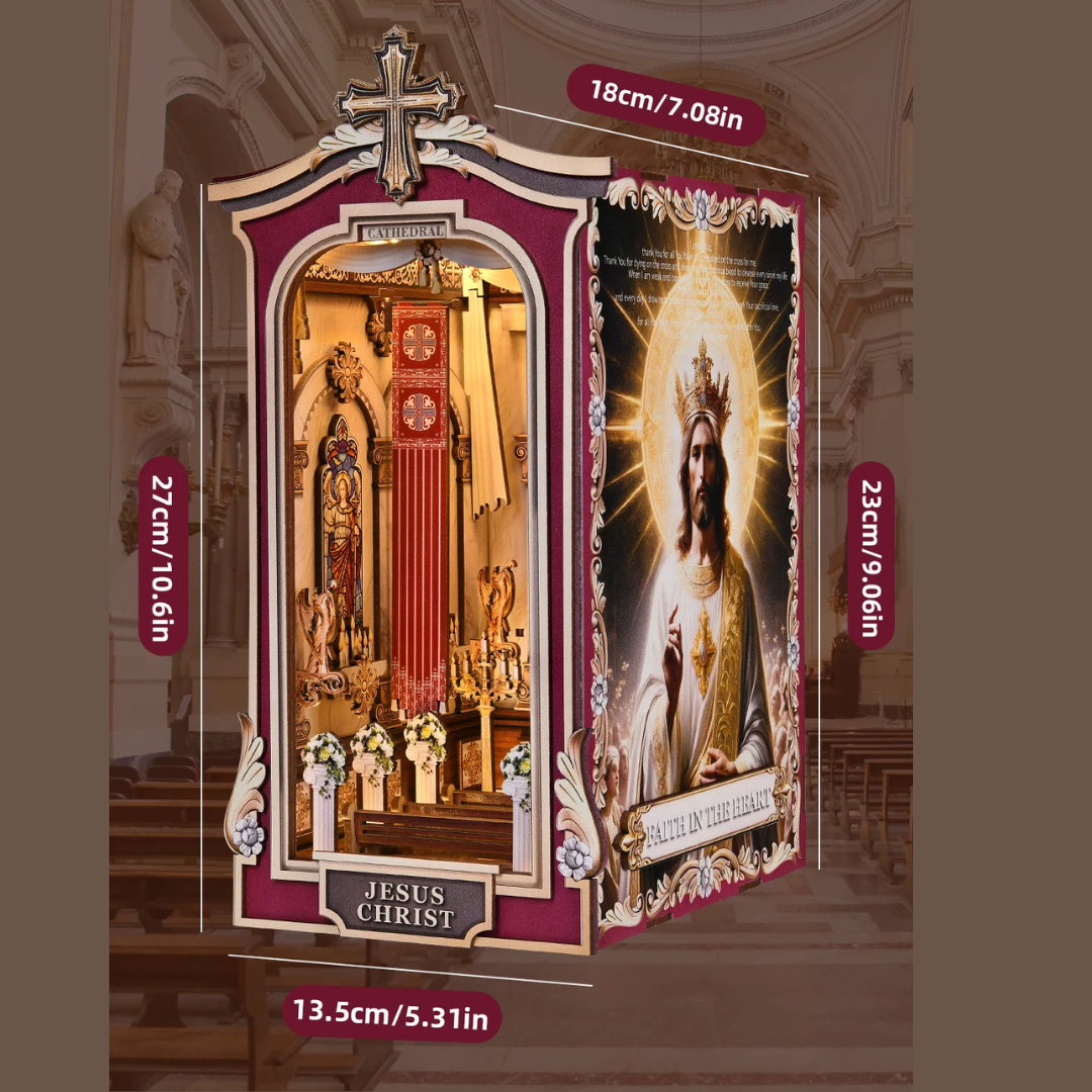 Book Nook Catedral – Kit DIY Decorativo